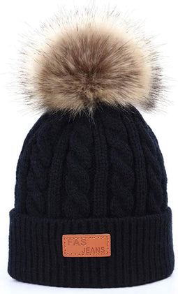 Kinder Winter Muts - Hoge Elasticiteit, Gebreid, Perfect voor Jongens & Meisjes