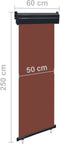 vidaXL - Balkonscherm - 65x250 - cm - bruin