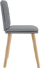 vidaXL - Eetkamerstoelen - 2 - st - stof - lichtgrijs