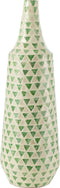 J-Line vaas Nuye Fles - schelpen/papier - groen