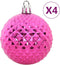 vidaXL - 108-delige - Kerstballenset - wit - en - roze