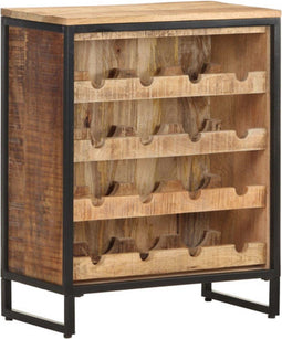 vidaXL - Wijnkast - 62x33x78,5 - cm - ruw - mangohout