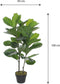 Mica Decorations Ficus Lyrata - Kunstplant - H100 x Ø60 cm - Groen