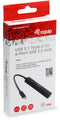 Equip 128954 - USB-C Hub - 4x USB 3.2 Gen 1 poorten - Zwart