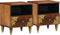 vidaXL - Nachtkastjes - 2 - stuks - 40x33x46 - cm - Massief - Mango - Hout