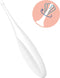 Satisfyer, oplegvibrator, tip vibrator, 'Twirling Fun', 17,5 cm, waterdicht, oplaadbaar, lichaamsvriendelijke siliconen