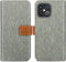iMoshion Hoesje Geschikt voor iPhone 13 Pro Max Hoesje Met Pasjeshouder - iMoshion Luxe Canvas Bookcase - Grijs