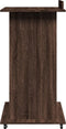 vidaXL - Lessenaar - met - wielen - en - lade - 55x55x107 - cm - hout - bruin - eikenkleur