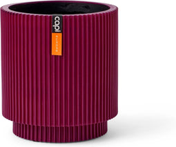 Capi Europe - Vaas cilinder Groove Colours - 11x12 - Paars - Opening Ø9.6 - Bloempot voor binnen - 5 jaar garantie - BGVP312
