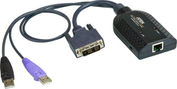 Aten KA7166 - USB DVI Virtual Media KVM Adapter - Smart Card Support - Zwart