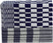 vidaXL - 50-delige - Keukendoekenset - katoen - blauw - en - wit