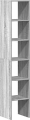vidaXL - Boekenkasten - 2 - st - 30x30x80 - cm - bewerkt - hout - grijs - sonoma - eiken