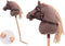 Holly Horse - Hobby Paard de Luxe met Korte Stok 80 cm met Halster voor Kinderen zonder Geluid