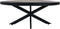 Ovale salontafel - 120x80x44,5 - Zwart - Mangohout/metaal