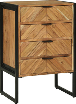 vidaXL - Highboard - 50x35x75 - cm - Massief - Acaciahout