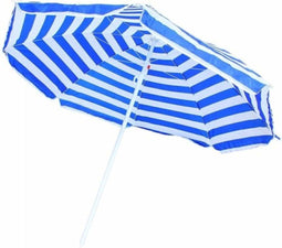 Benson Strandparasol - Ø 160 cm - aluminium frame - wit/blauw print