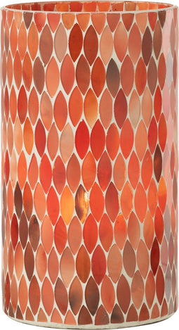 J-Line Stolp Hoog Led Vlinders Glas/Hout Mix Large