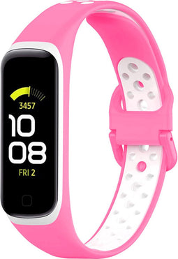 iMoshion Bandje Geschikt voor Samsung Galaxy Fit 2 - iMoshion Siliconen sport band met inkliksysteem gesp - Roze