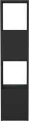 vidaXL - Draaikast - 34,5x34,5x75,5 - cm - spaanplaat - zwart