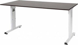 Verstelbaar Bureau - 160x80 logan - wit frame