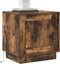vidaXL - Nachtkastje - met - LED-verlichting - Gerookt - Eiken - 44x34,5x45 - cm