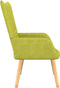 vidaXL Relaxstoel met voetenbank stof groen