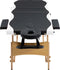 vidaXL - Massagetafel - inklapbaar - 3 - zones - hout - zwart - en - wit