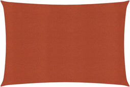 vidaXL - Zonnezeil - 160 - g/m² - rechthoekig - 3,5x4,5 - m - HDPE - terracottakleurig