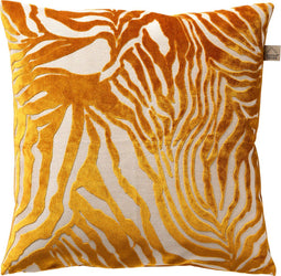 Dutch Decor SEB - Kussenhoes 45x45 cm - velvet - dierenprint - Chai Tea - geel - met rits