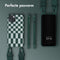 Selencia Hoesje Geschikt voor iPhone 14 Hoesje Met Koord - Selencia Siliconen design hoesje met afneembaar koord - Groen / Irregular Check Green
