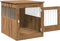 vidaXL - Hondenbench - 64,5x80x71 - cm - bewerkt - hout - artisanaal - eikenkleur