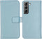 Selencia Galaxy S22 - Echt Lederen Bookcase - Ruimte voor 3 pasjes - Air Blue