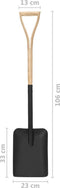 vidaXL - Spade - YD-greep - staal - en - essenhout