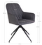 House Nordic Harbo Eetkamerstoel - PU Leder & Staal - Dark Grey - 56×62×89 cm