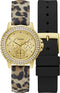 Guess Gbs Kroonjuweel - Box Set Horloge - Multifunctioneel met verwisselbare banden - Zwart/Goud (1 set)