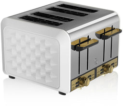 Swan Gatsby - Broodrooster - 4-slices - Zwart-goud