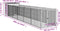 vidaXL - Hondenhok - met - ren - 110x609x110 - cm - gegalvaniseerd - staal - antraciet