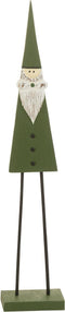 J-Line figuur Kerstman Op Voet - hout - groen - small