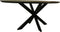 Tafel Zurich ovaal swiss edge - 180x100x76 - Zwart - Acaciahout/metaal