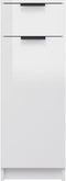 vidaXL - Badkamerkast - 32x34x90 - cm - bewerkt - hout - hoogglans - wit