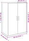 vidaXL - Dressoir - 60x31x84 - cm - bewerkt - hout - grijs - sonoma