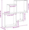 vidaXL - Wandkast - Zwart - Eiken - 80x15x78,5 - cm - Gemaakt - van - Hout