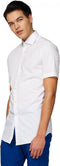 OppoSuits SHIRTS Short Sleeve white knight - Mannen Kostuum - Wit - Feest - Maat 49/50