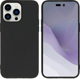 iMoshion Hoesje Geschikt voor iPhone 14 Pro Max Hoesje Siliconen - iMoshion Color Backcover - Zwart