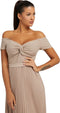 Guess Erynn - Dames Jurk - Strik in taille plissé rok - Taupe - Maat XS