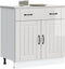 vidaXL - Keuken - onderkast - Lucca - bewerkt - hout - hoogglans - wit