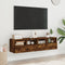 vidaXL - Tv-wandmeubels - 2 - st - 60x30x30 - cm - bewerkt - hout - gerookt - eikenkleur