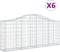 vidaXL - Schanskorven - 6 - st - gewelfd - 200x30x80/100 - cm - gegalvaniseerd - ijzer