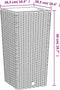 vidaXL - Plantenbak - uitneembare - bak - rattan-look - 11/26,5 - L - PP - antraciet