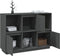 vidaXL - Dressoir - 110,5x35x80 - cm - massief - grenenhout - grijs